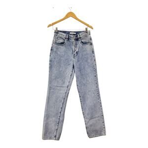 Pacsun High RiseStraight Jean Women Size 27 Light Wash Blue Button Fly